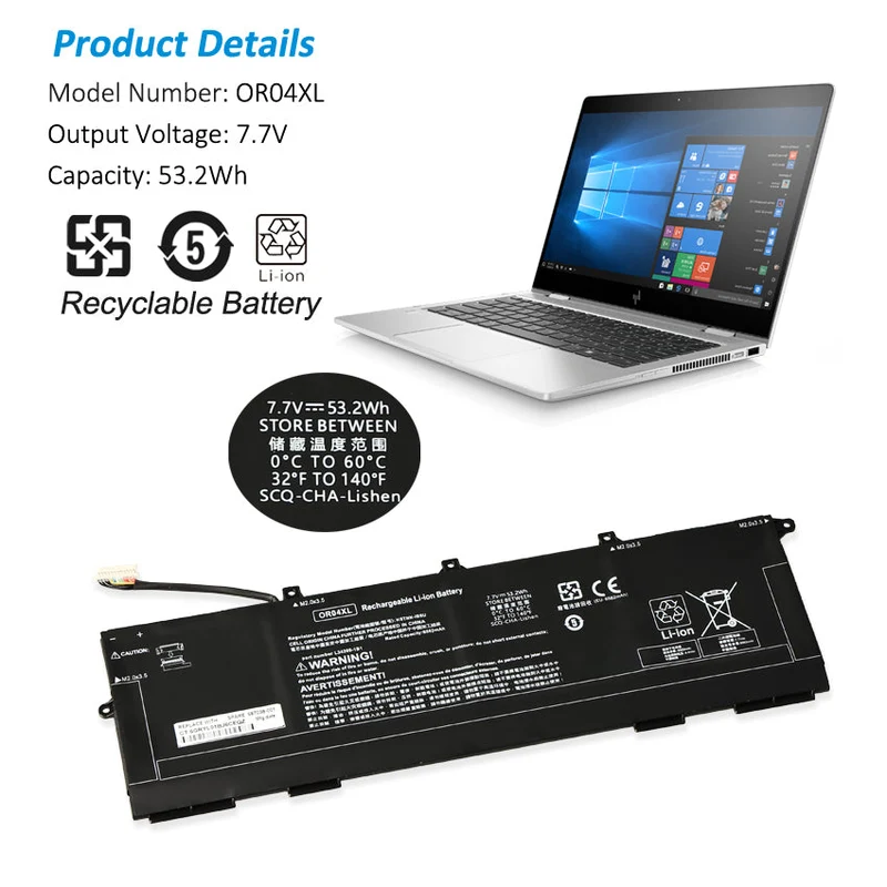 HSTNN-IB8U OR04XL Laptop Battery For HP EliteBook x360 830 G5 G6 Series Notebook HSTNN-IB8U HSTNN-DB9C L34449-002 L34449-005 L34209-1B1 L34209-2B1 | KingSener