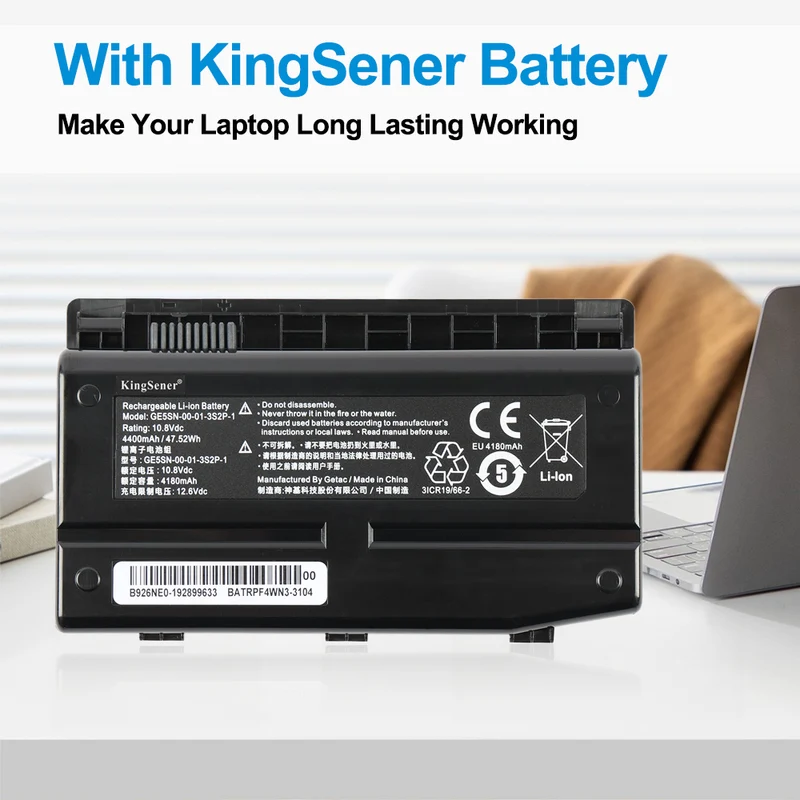 GE5SN-03-12-3S2P-0 Laptop Battery For MECHREVO X7TI X6TI-S X6Ti-M2 X6Ti-H X6Ti-E3 T1TI-781SN3 GE5SN-00-01-3S2P-1 GE5SN-00-12-3S2P-0 | KingSener