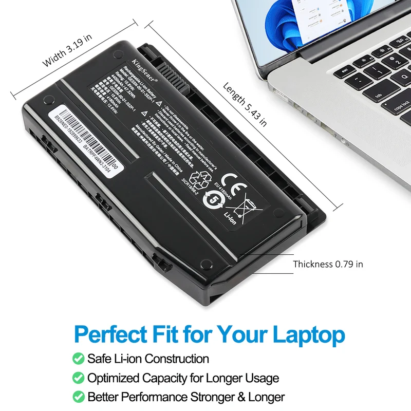 GE5SN-03-12-3S2P-0 Laptop Battery For MECHREVO X7TI X6TI-S X6Ti-M2 X6Ti-H X6Ti-E3 T1TI-781SN3 GE5SN-00-01-3S2P-1 GE5SN-00-12-3S2P-0 | KingSener