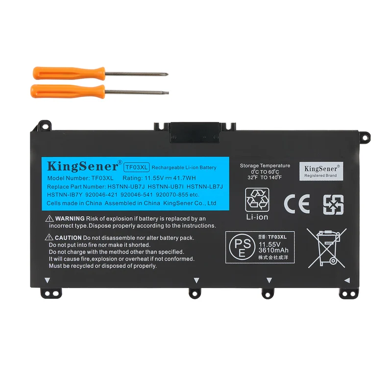 HP Pavilion 14-BF 14-BK series Laptop Battery TF03XL 11.55V 41.7Wh