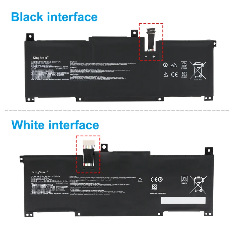 BTY-M49 Laptop battery For Prestige 14 A10SC-057RU A10SC-009 A10RB-015CN i7-10710U A10RAS A10M MS-14C1 MS-14D1 4600mAh/52.4WH | KingSener