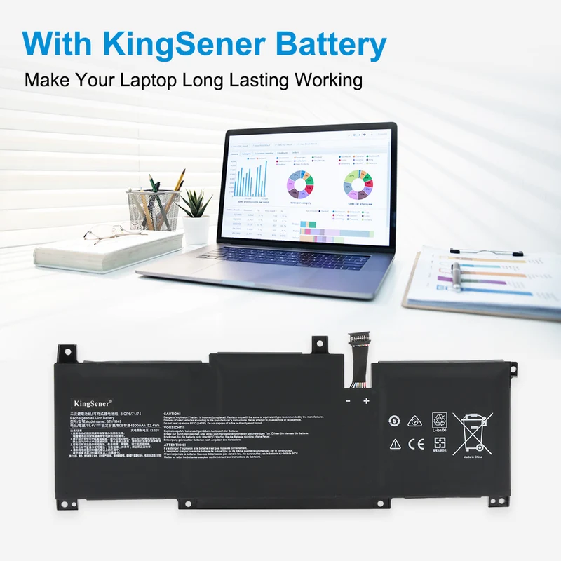 BTY-M49 Laptop battery For Prestige 14 A10SC-057RU A10SC-009 A10RB-015CN i7-10710U A10RAS A10M MS-14C1 MS-14D1 4600mAh/52.4WH | KingSener