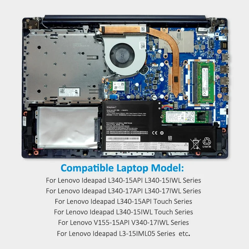 L18M3PF2 3280mAh/36WH Laptop Battery For Lenovo IdeaPad L340 L340-15API L340-15IWL V155-15API L18D3PF1 L18L3PF1 L18C3PF2 5B10T03402 | KingSener
