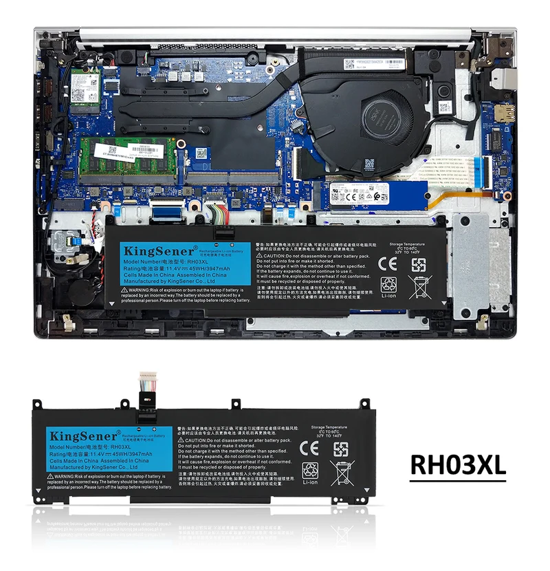 RH03XL 10Inch Replacement Battery For HP ProBook 430 440 445 630 640 650 G8, For Zhan 66 Pro 14 G4 Series 11.4V 45Wh | KingSener