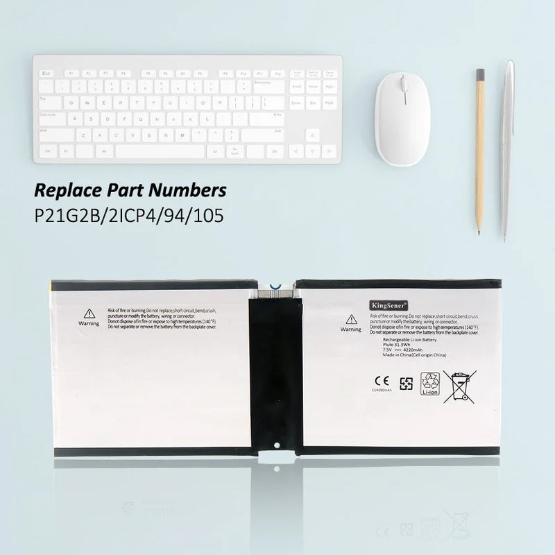 P21G2B 7.6V 4220mAh Tablet Batteries For Microsoft Surface RT 2 II RT2 1572 Tablet PC 31.3WH | KingSener