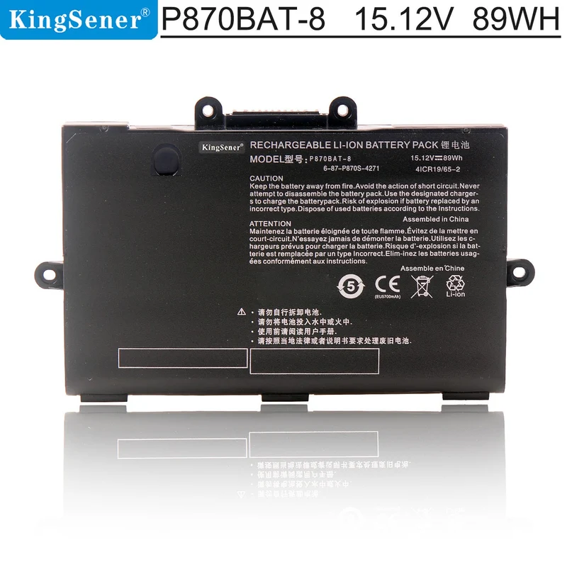 P870BAT-8 Laptop Battery for CLEVO P870TM-G P870DM3-G P775DM3 P870DM2 P870TM1-G P870KM P870KM1-G P870DM2-G P870KM-GS P870DM3 Series | KingSener
