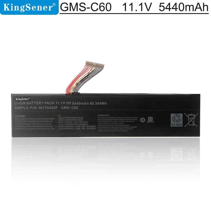 GMS-C60 Laptop Battery Replacement for Razer Blade R2 17.3 Inch Series 961TA002F 11.1V 5440mAh/60.384WH | KingSener