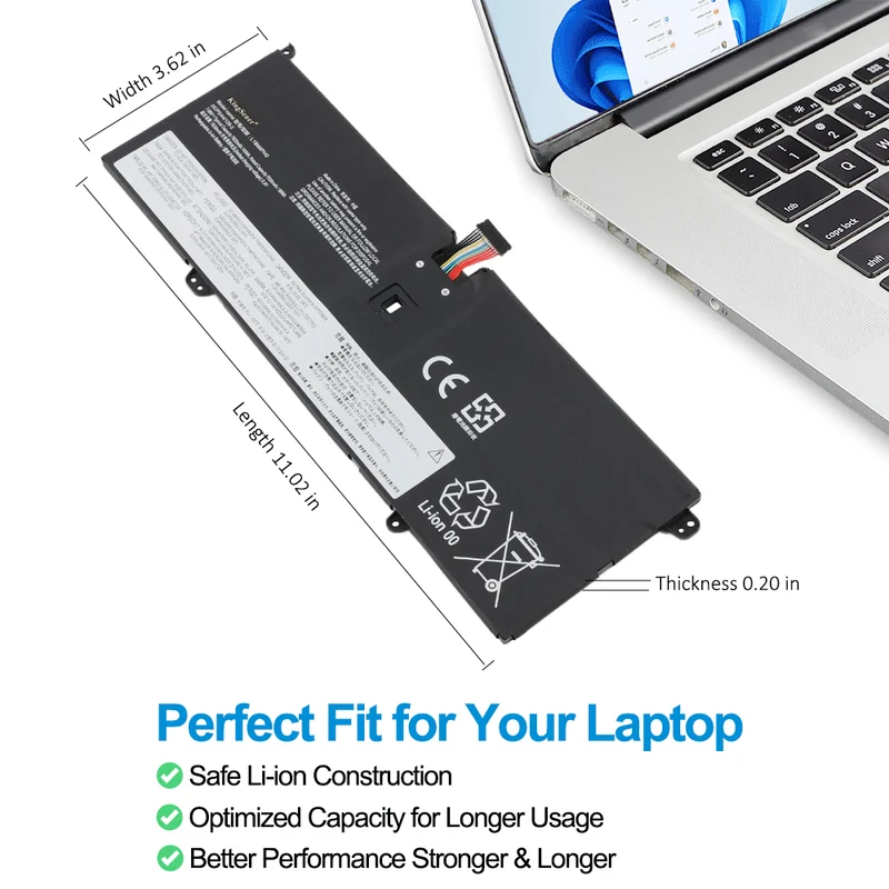 L18M4PH0 60Wh Laptop Battery For Lenovo Yoga C940-14IIL 81Q9 Series C940 2-in-1 14 inch L18C4PH0 5B10T11585 5B10W67374 5B10T11586 5B10W67180 | KingSener