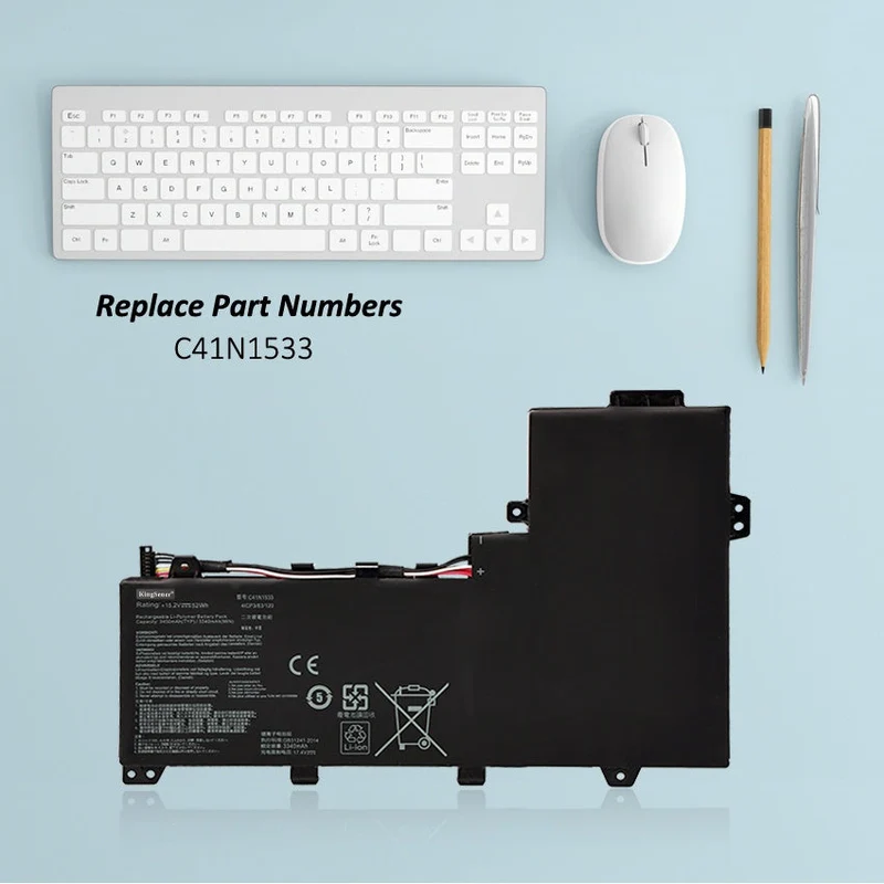 C41N1533 52Wh Laptop Battery Replacement for Asus Q524U Q534U Q524UQ Q524UQK Q534UX Q534UXK Q504UQ Q504UX ZenBook Flip UX560UQ UX560UX UX560UXK UX560UQK 4ICP3/63/120 | KingSener