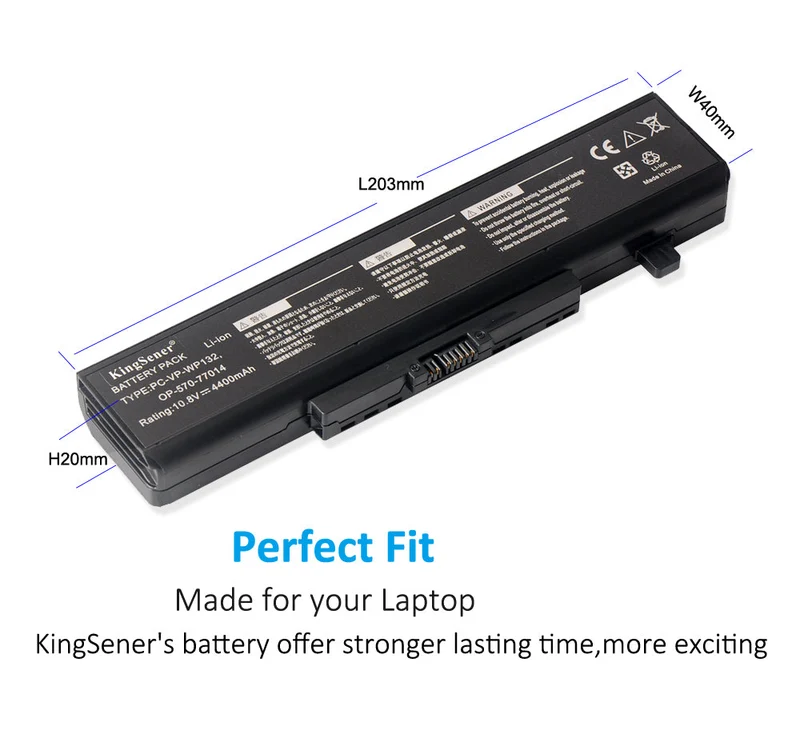Laptop Battery For NEC PC-VP-WP132 OP-570-77014 WP132 10.8V 4400mAh/45WH | KingSener