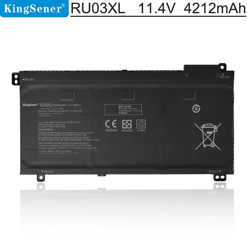 RU03XL Laptop Battery For HP ProBook X360 11 G3 G4 G5 G6 440 G1 Series HSTNN-LB8K HSTNN-UB7P HSTNN-IB8P L12717-171 L12791-855 RU03048XL 11.4V 48Wh | KingSener
