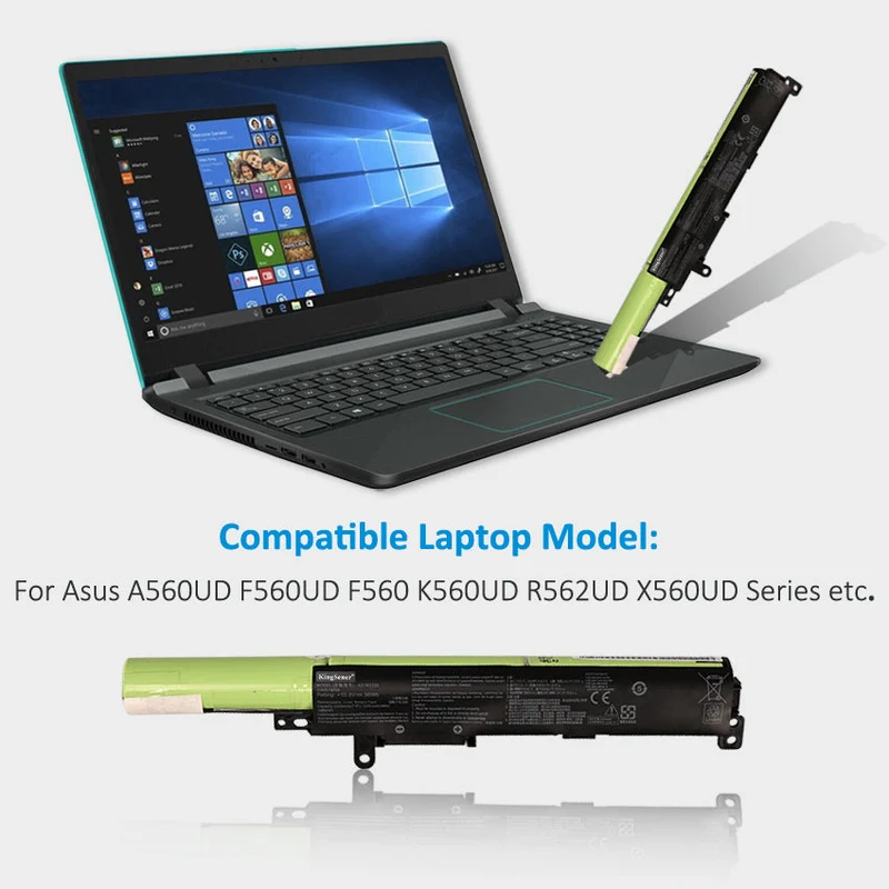 A31N1730 10.8V 36WH Laptop Battery For Asus A560UD F560UD F560 K560UD R562UD X560UD 3 Cells | KingSener