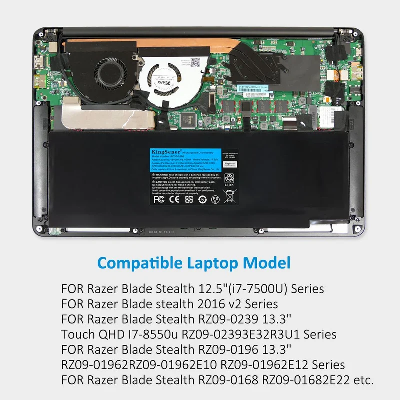 RC30-0196 Replacement Battery for Razer Blade Stealth RZ09-0168 RZ09-01682E22