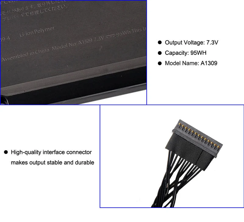 A1309 Laptop Battery for Apple MacBook Pro 17 Inch A1297 (only for Early-2009 Mid-2009 Mid-2010 Version) MC226/A MC226CH/A | KingSener