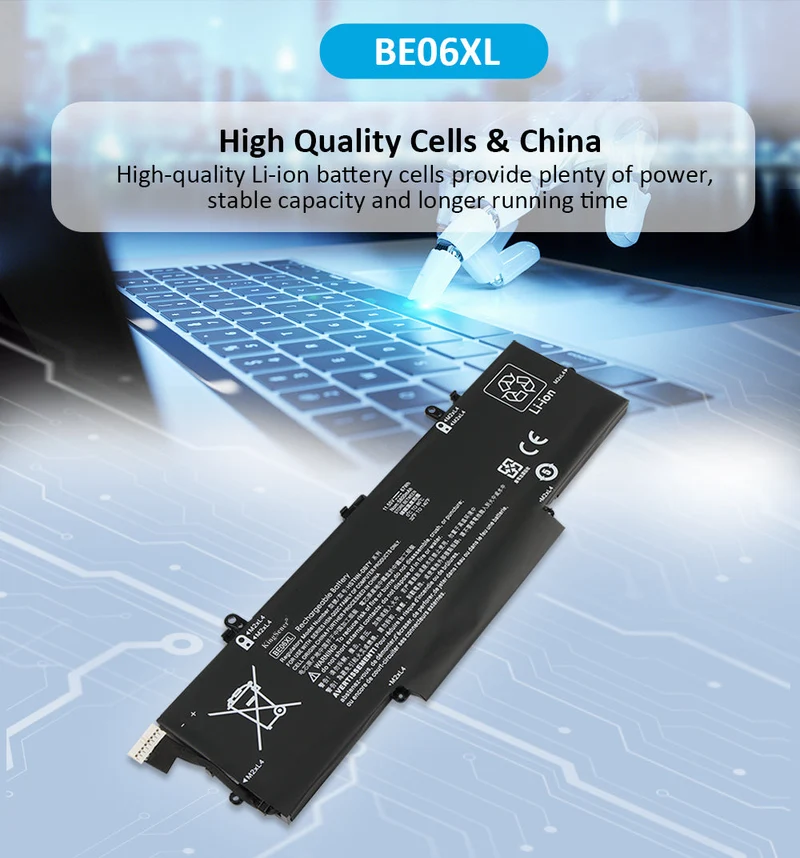 BE06XL Battery for HP EliteBook 1040 G4 Folio 14 — 11.55V 67Wh 5800mAh