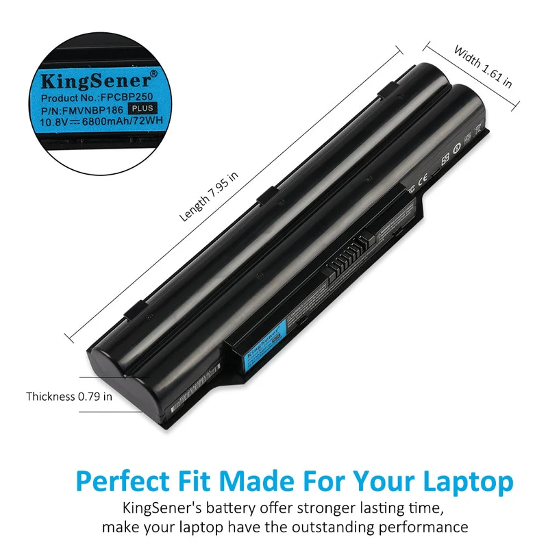 FPCBP250 4400mAh Battery For FUJITSU LifeBook A530 A531 AH530 AH531 LH701 LH520 LH522 FMVNBP186 FMVNBP189 CP477891-01 | US Stock