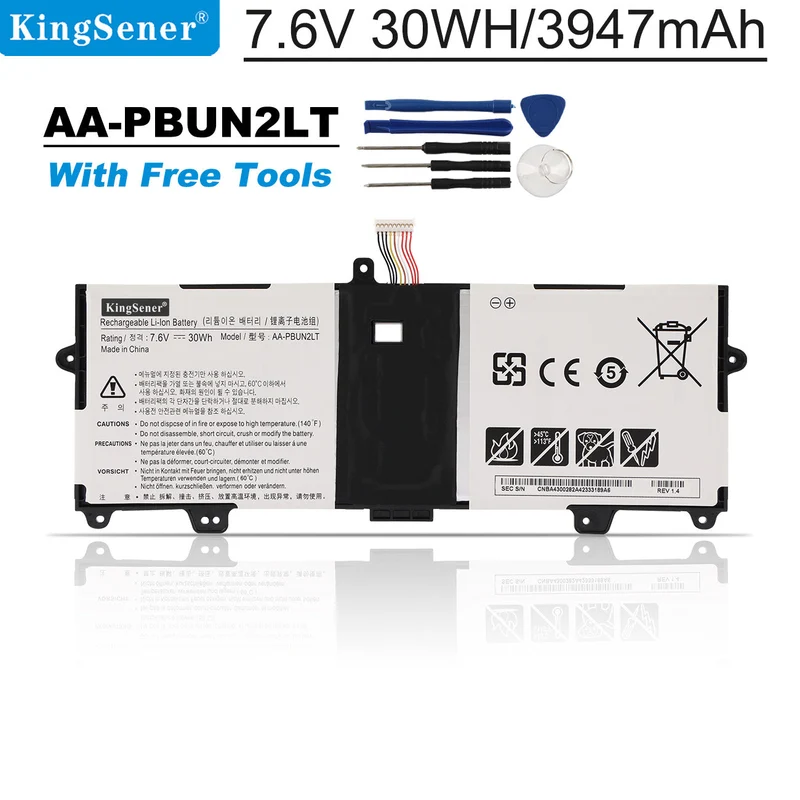 AA-PBUN2LT Battery Replacement For Samsung ATIV Book 9 NP900X3L NP900X3L-K01CN 900X3L 900X3L-K01 NT900X3L NT900X3L-K24 900X3M NT900X3M NT900X3P Series | Kingsener