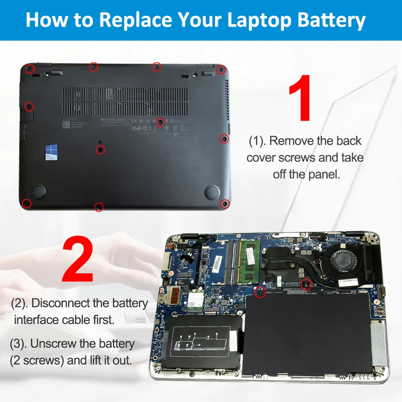 SN03XL Laptop Battery For HP EliteBook 820 828 725 G3 800514-001 HSTNN-DB6V