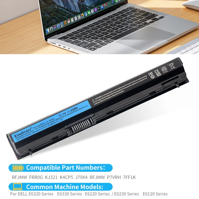 7FF1K 11.1V 32WH Laptop Battery Replacement For DELL e6320 e6330 e6220 e6230 e6120 frr0g kj321 k4cp5 j79x4 p7vrh rfjmw | KingSener