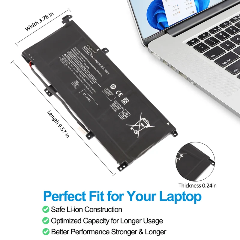 MB04XL Battery for HP Envy x360 M6-AQ 15-AQ 15-AR HSTNN-UB6X 15.4V 55.67Wh