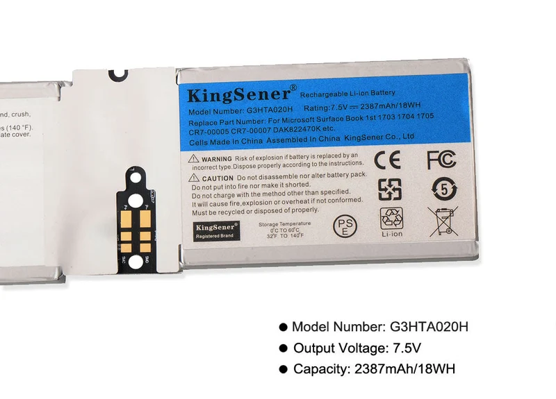 G3HTA020H DAK822470K Battery For Microsoft Surface Book 1st 1703 1704 1705 13.5 inch CR7-00005 CR7-00007 Screen Battery