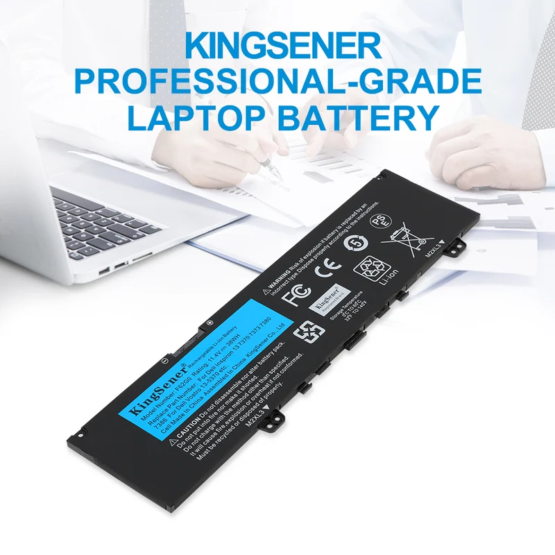 F62G0 Battery for Dell Inspiron 13 7370 7373 7380 7386 Vostro 5370 — 11.4V 38Wh