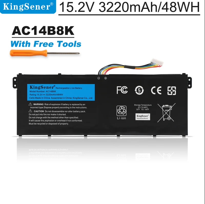 AC14B8K Battery for Acer Swift 3 Aspire Spin 5 — 48Wh 15.2V