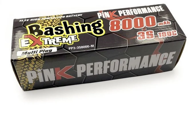 Pink Performance Batterie Lipo 3S 11.1v 100C 8000mAh Multi PP3-3S8000-M