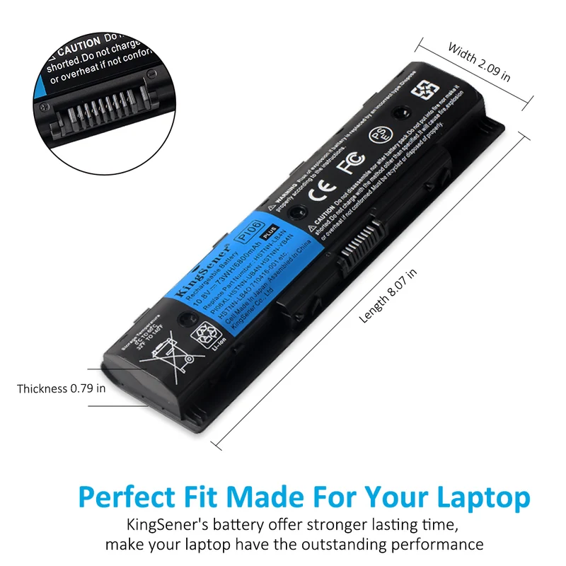 PI06 Battery for HP Pavilion 14 15 Envy 17 17t 17z — 10.8V 47Wh/62Wh/73Wh