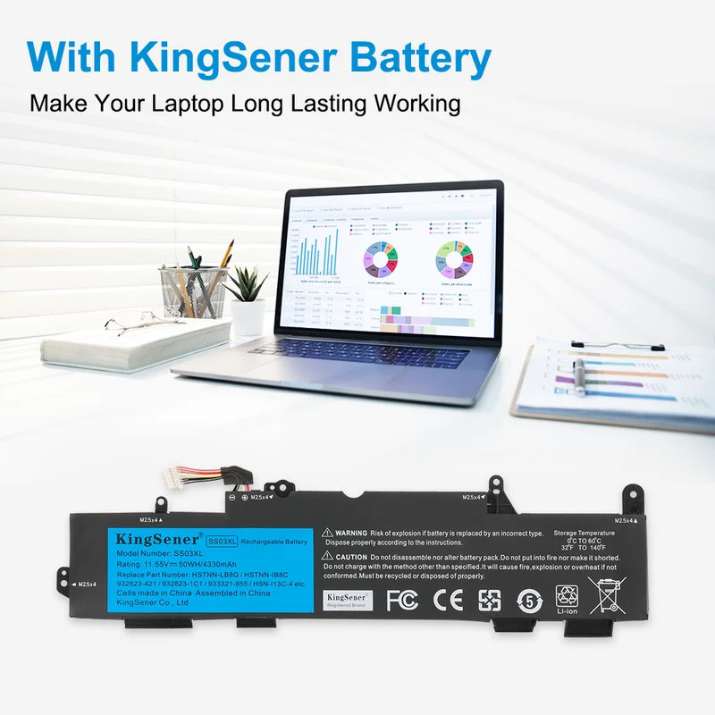 SS03XL Laptop Battery for Hp EliteBook 730 735 740 846 G5 745 G6 ZBook 14U G5 G6 Series 932823-421 933321-852 HSN-I13C-4 | KingSener