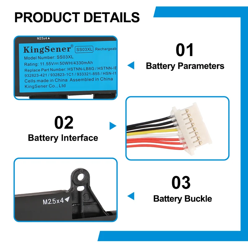 SS03XL Laptop Battery for Hp EliteBook 730 735 740 846 G5 745 G6 ZBook 14U G5 G6 Series 932823-421 933321-852 HSN-I13C-4 | KingSener