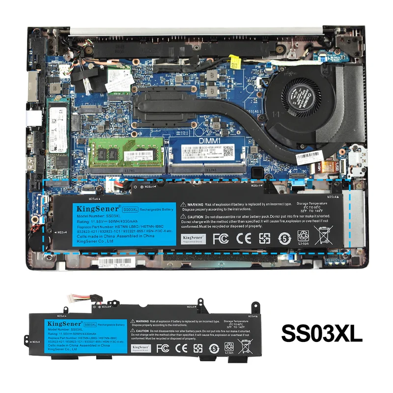 SS03XL Laptop Battery for Hp EliteBook 730 735 740 846 G5 745 G6 ZBook 14U G5 G6 Series 932823-421 933321-852 HSN-I13C-4 | KingSener