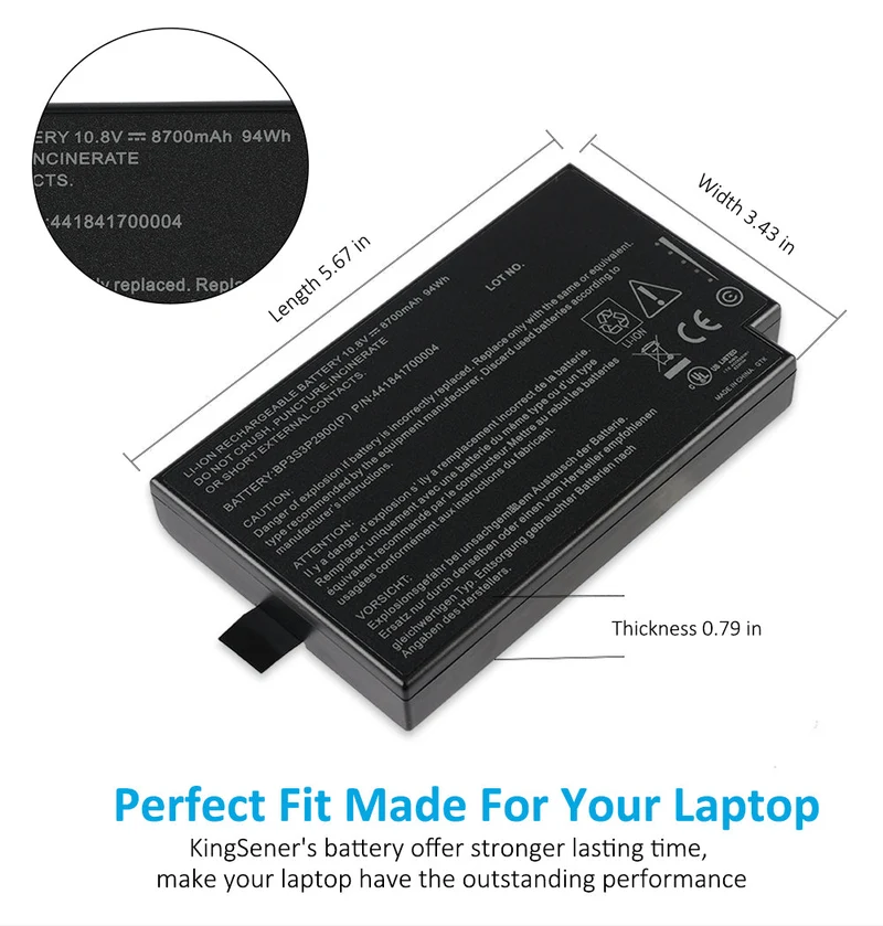 BP3S3P2900 Laptop Battery For Getac B300 B300X BP3S3P2900(P) BP3S3P2600(S) 441841700004 4418144000490 441841700004 | US Stock