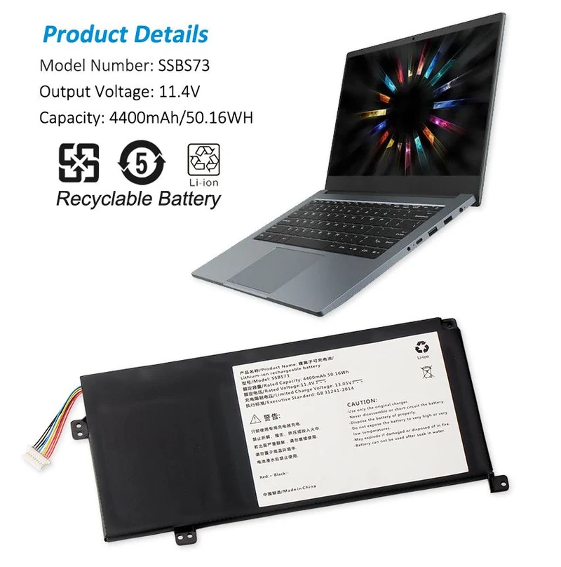 SSBS73 Laptop Battery For Mechrevo S1 S2 Pro-01 Pro-02 S2 MX350 Series LDW19050065 SWIN-GGRTTF01 4400mAh/50.16Wh | KingSener
