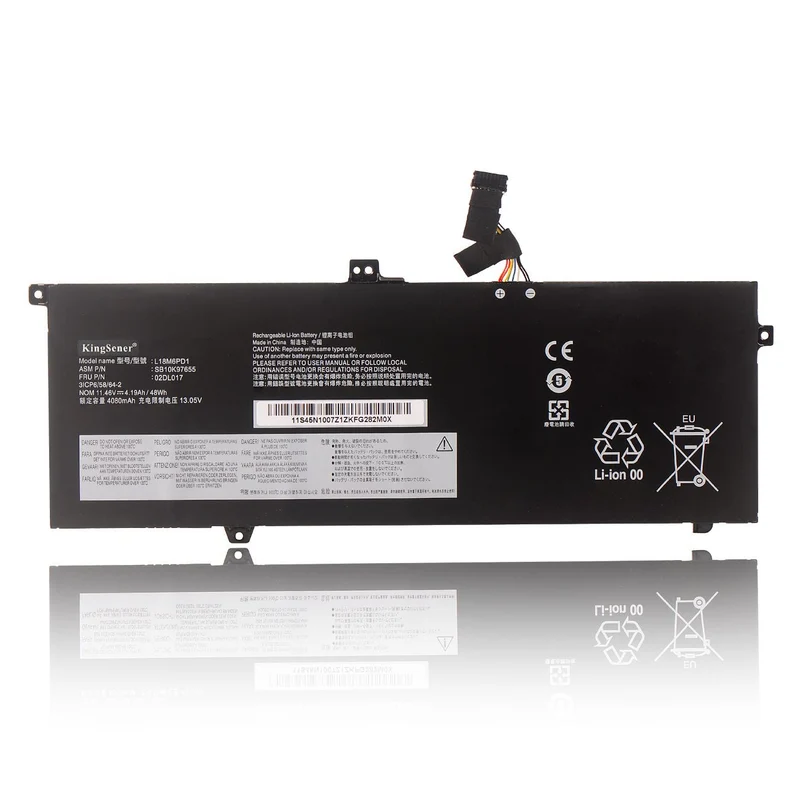 L18M6PD1 Laptop Battery For Lenovo ThinkPad X390 X395 X13 1st Gen Series 02DL017 SB10K97655 02DL018 L18M6PD2 SB10K97656 02DL019 L18C6PD1 SB10K97657 02DL020 L18D6PD1 | KingSener
