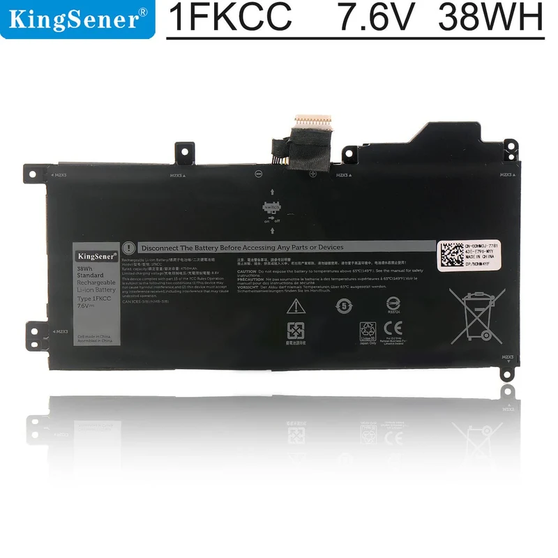 1FKCC 38WH Laptop Battery Compatible with Dell Latitude 7200 2-in-1/7210 2-in-1 Series Notebook 09NTKM 9NTKM 0D9J00 D9J00 0KWWW4 KWWW4 | KingSener