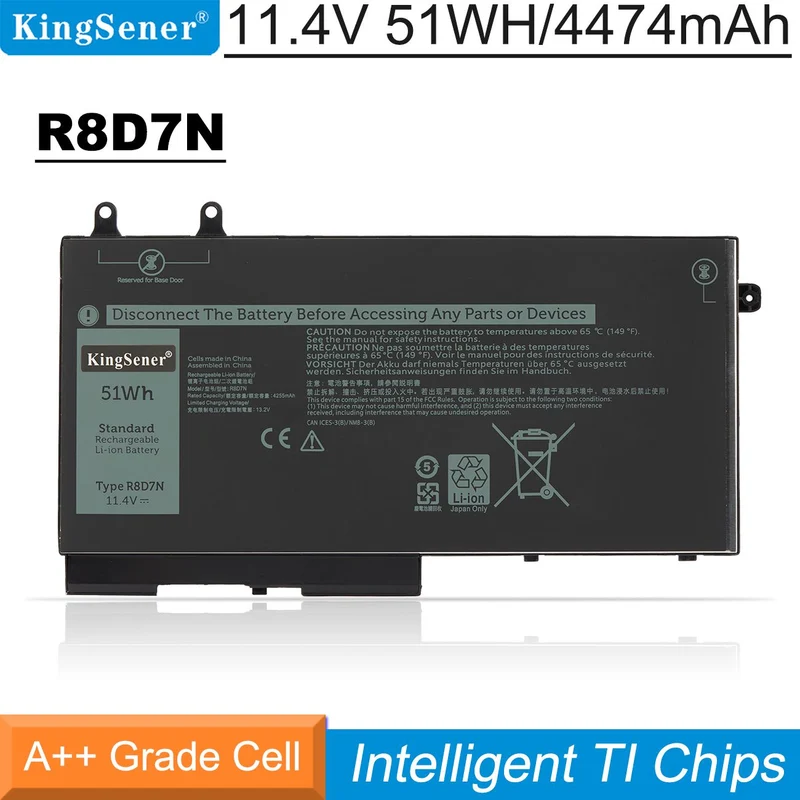 R8D7N 4GVMP Laptop Battery for Dell Latitude 5400 5500 Precision 3540 Inspiron 7590 7591 7791 2-in-1