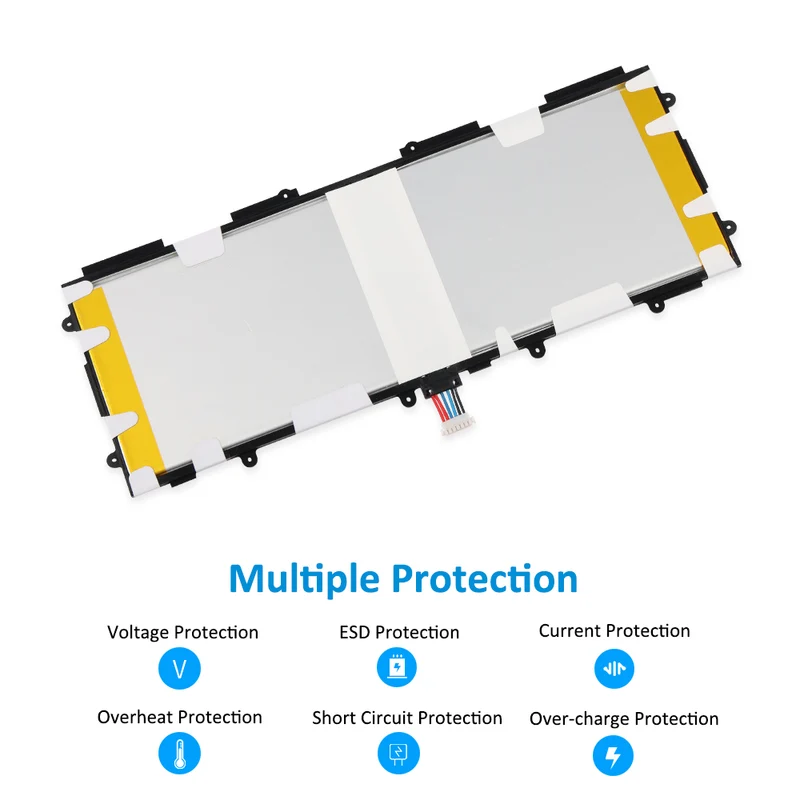 T4500E T4500C Battery for Samsung Galaxy Tab 3 10.1 P5200 P5210 P5220 — 3.8V 6800mAh
