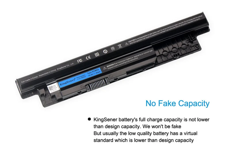 XCMRD Battery for Dell Inspiron 14 15 17 Latitude Vostro Series — 40Wh 14.8V
