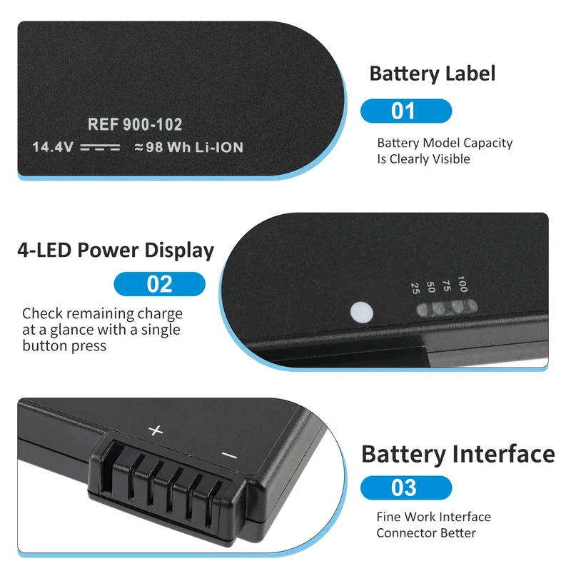 REF 900-102 Rechargeable Battery for Philips Respironics EverGo Keysight B2987A — 98Wh 14.4V