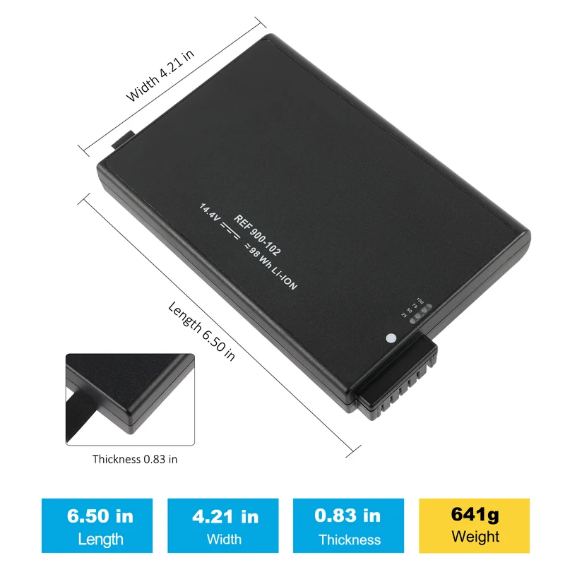 REF 900-102 Rechargeable Battery for Philips Respironics EverGo Keysight B2987A — 98Wh 14.4V
