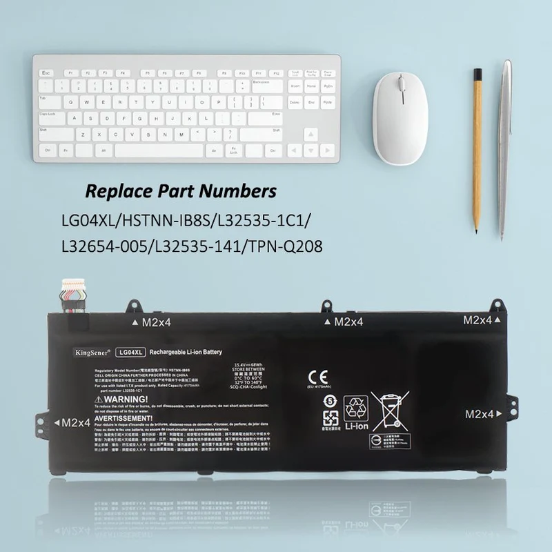 LG04XL HSTNN-IB8S Laptop Battery for HP Pavilion 15-DK0015LA 15-CS1001LA 15-CS1067TX Series — 68Wh 15.4V