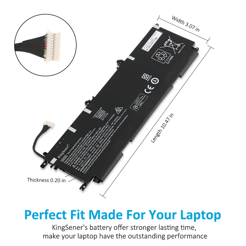 AD03XL Battery for HP Envy 13-AD 13-AD023TU 13-AD105TX HSTNN-DB8D — 11.55V 51.4Wh