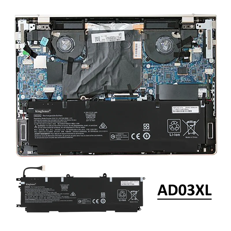 AD03XL Battery for HP Envy 13-AD 13-AD023TU 13-AD105TX HSTNN-DB8D — 11.55V 51.4Wh