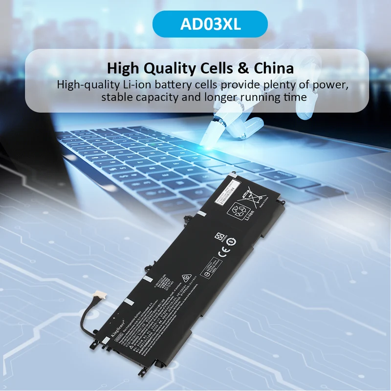 AD03XL Battery for HP Envy 13-AD 13-AD023TU 13-AD105TX HSTNN-DB8D — 11.55V 51.4Wh