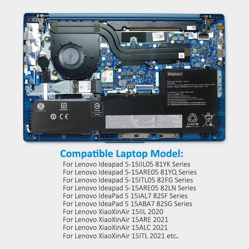 L19C4PF1 L19L4PF1 Laptop Battery for Lenovo IdeaPad 5-15IIL05 XiaoXin Air 15 — 70Wh