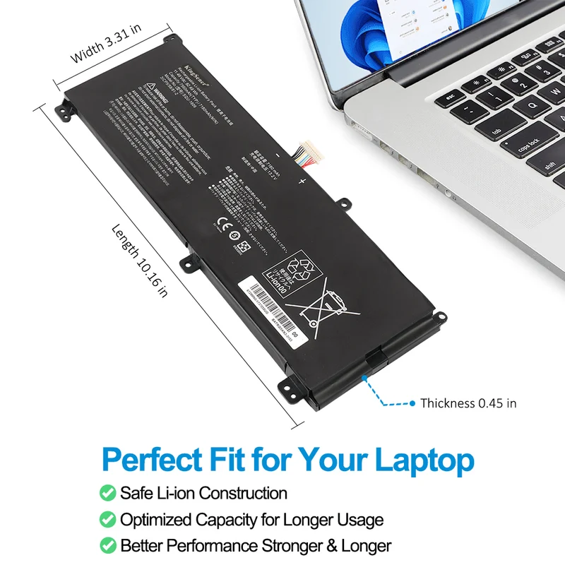 SQU-1609 Laptop Battery for Hasee 15G870 KINGBOOK T64-T66 ThundeRobot Dino — 82.49Wh