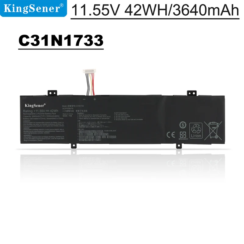 C31N1733 Laptop Battery for ASUS VivoBook Flip 14 TP412FA TP412UA — 42Wh 11.55V