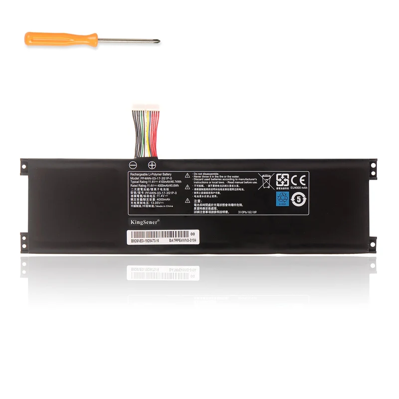 PF4WN-03-17-3S1P-0 Laptop Battery for Hasee KINGBOOK U43 U45 U47 & Motile M142 — 46.74Wh