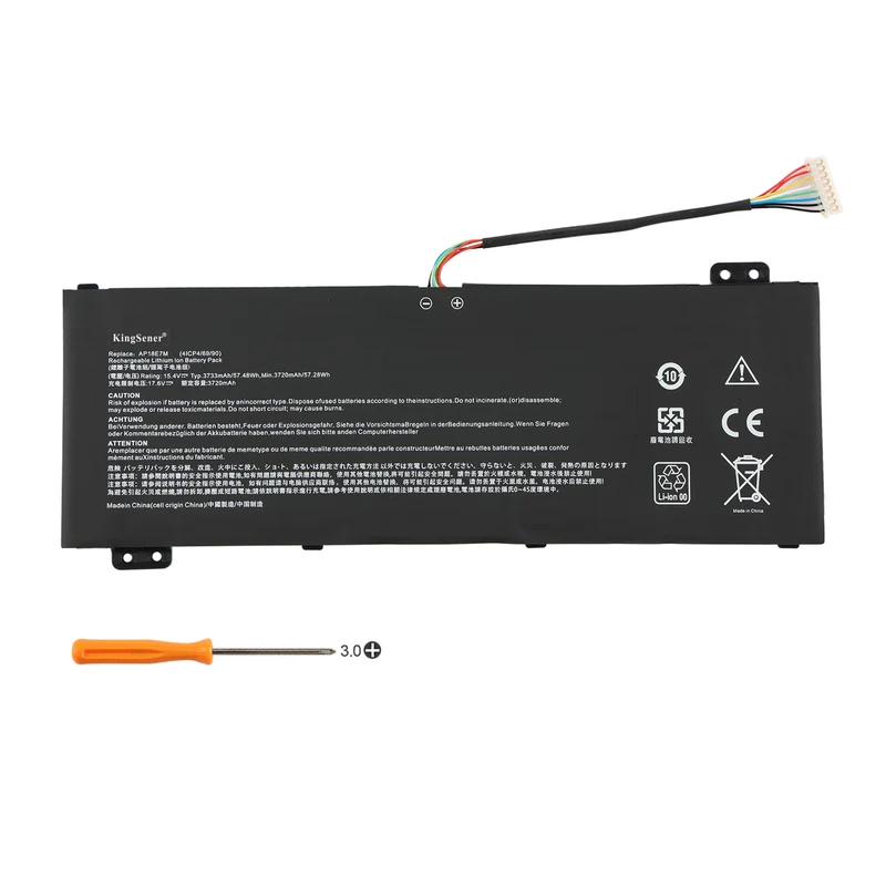 AP18E8M AP18E7M Laptop Battery for Acer Nitro 5 Aspire 7 Predator Helios 300 — 15.4V